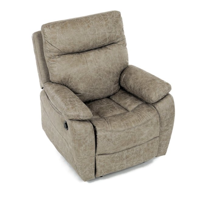 Relaxační křeslo BENNY s elektrickým polohováním — látka, béžová