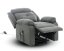 TV křeslo LIFTO s elektrickým polohováním — 2 motory, látka, šedá, nosnost 150 kg