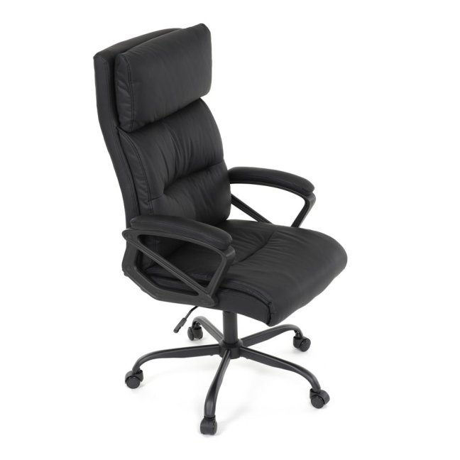 Kancelářské křeslo PEDRO — ekokůže, černá