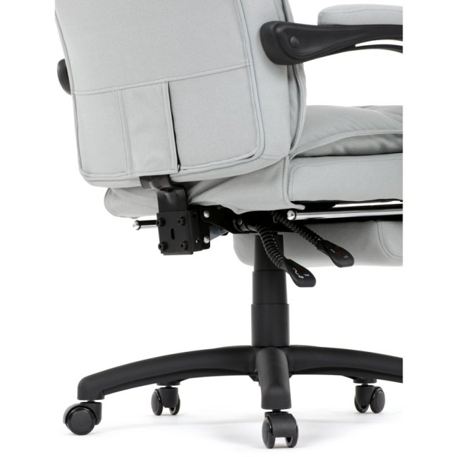 Kancelářské křeslo TITUS s podnožkou — látka, světle šedá