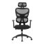 Kancelářská ergonomická židle GRANT — síť, látka, černá