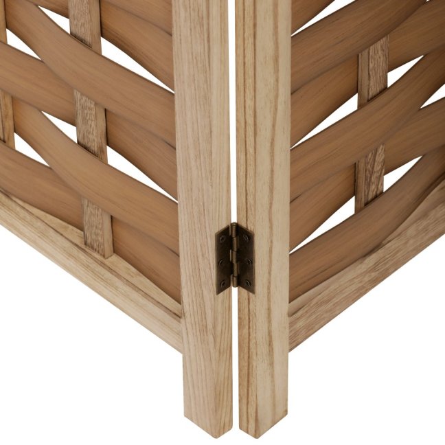 3dílný paravan MAKOTO — dřevo, přírodní