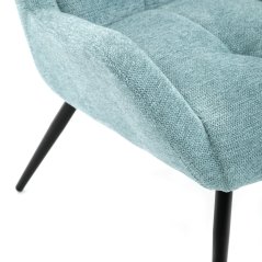 Relaxační křeslo ušák QUEEN — látka, modrá