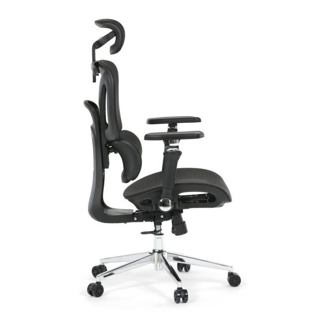 Kancelářská ergonomická židle PORTE II — síťovina, černá