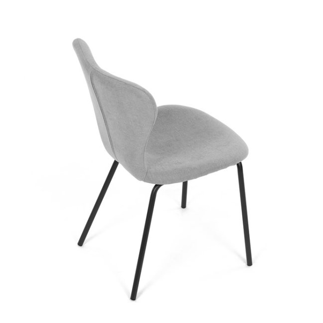 Jídelní židle JULES — kov, látka, více barev - Barevné varianty jídelní židle JULES: Světle šedá