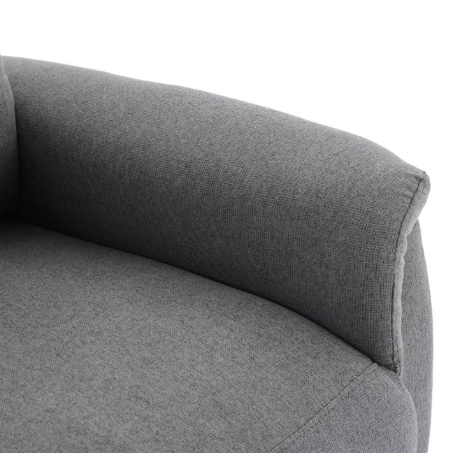 TV křeslo DAMIAN s elektrickým polohováním, masáží a vyhříváním — látka, šedá