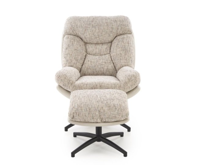 Relaxační křeslo KRONOS — kov, látka, béžová