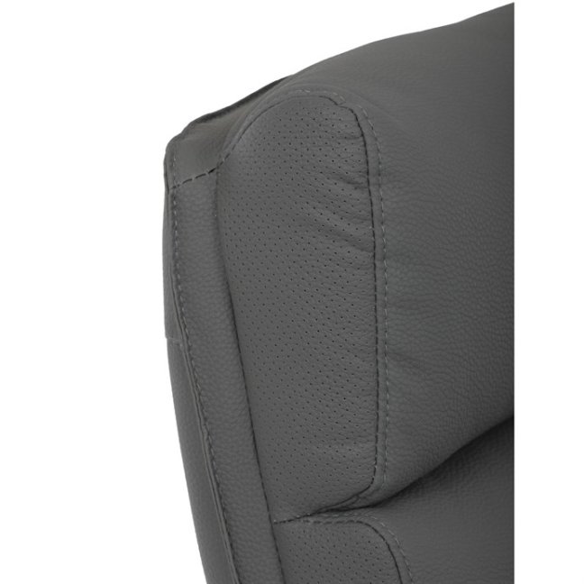 Kancelářské křeslo DARGO — ekokůže, tmavě šedá