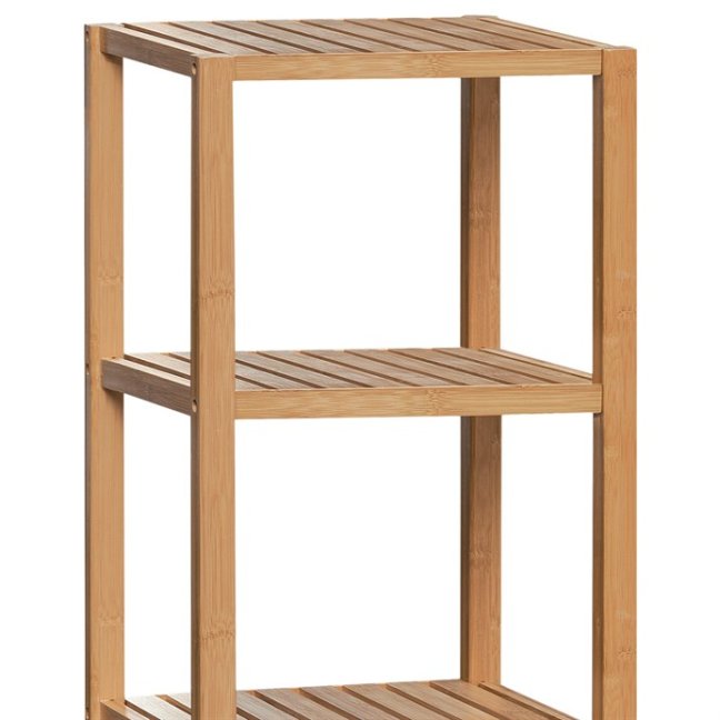 Regál DAKOTA II — bambus, přírodní