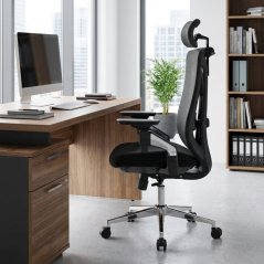 Kancelářská ergonomická židle Neoseat THOMAS — černá, nosnost 150 kg