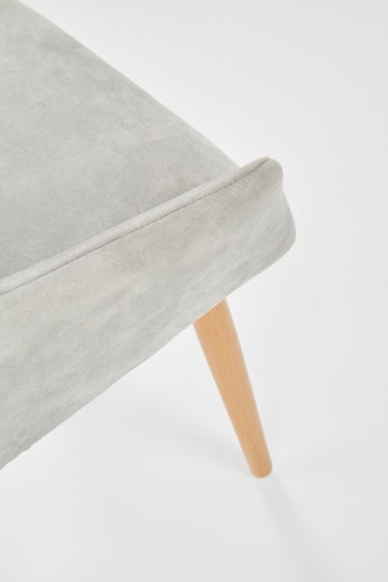 Jídelní křeslo DORA — kov, ekokůže, šedá