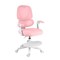 Dětská otočná židle Neoseat JUNI 023 — látka, pratelný potah, růžová