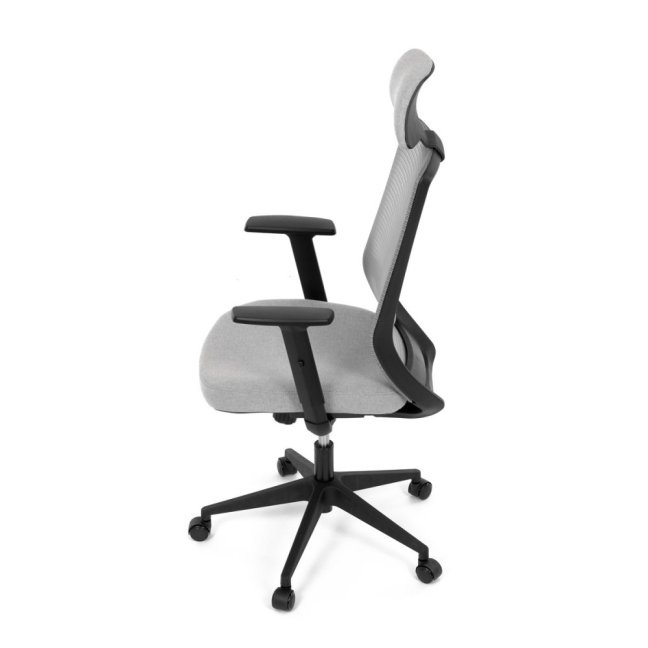 Kancelářská ergonomická židle SENA — látka, černá / šedá