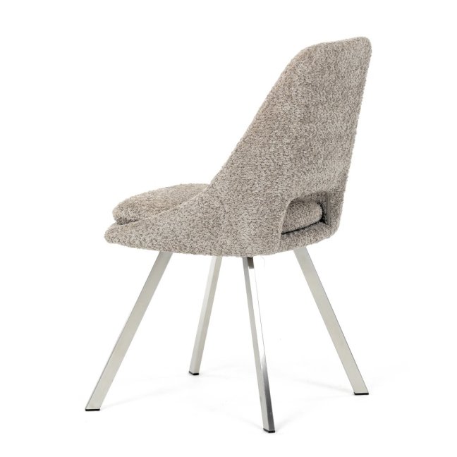 Jídelní židle TALISE — kov, látka, stříbrná / více barev