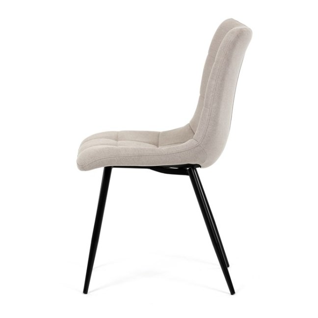 Jídelní židle DAEMON — kov, látka, černá / cappuccino