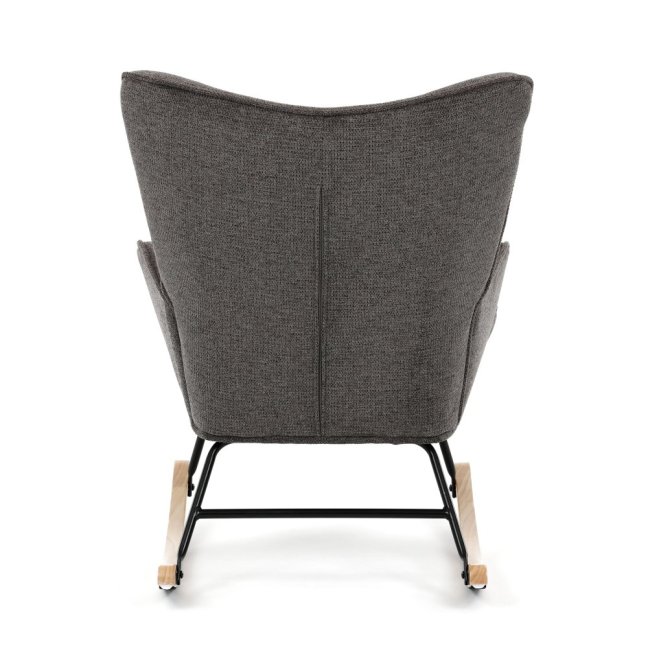 Houpací křeslo FABIAN — látka, šedá