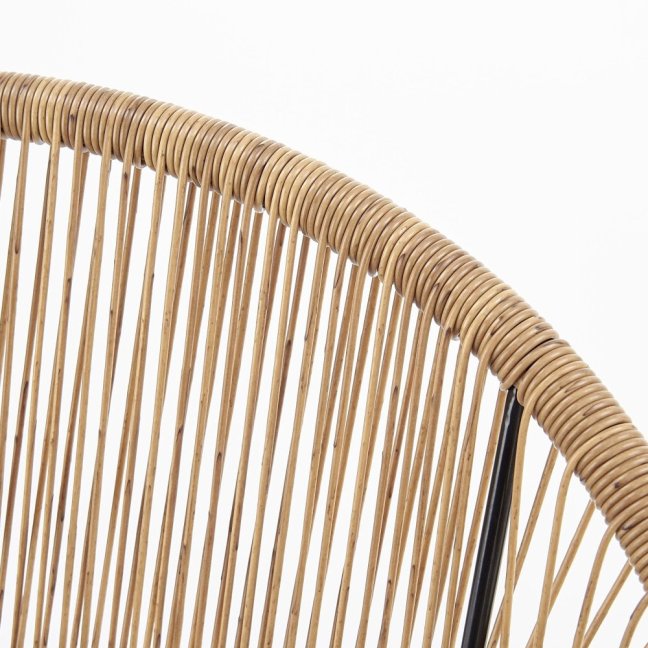 Zahradní křeslo BARI — kov, umělý ratan, přírodní