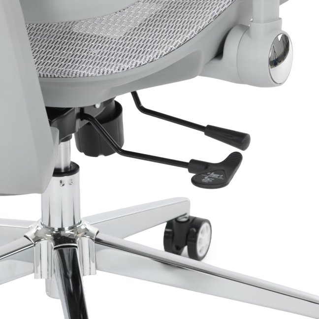 Kancelářská ergonomická židle PORTE — síťovina, šedá