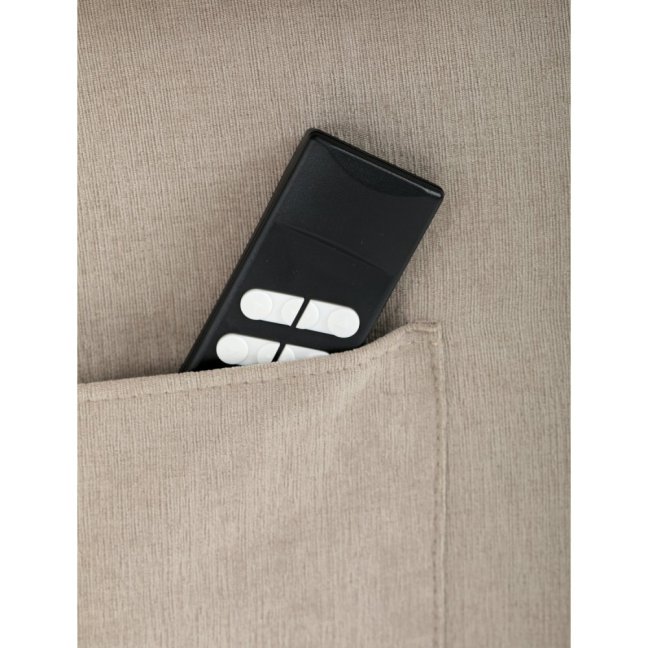 TV křeslo SARGON s elektrickým polohováním — 2 motory, látka, béžová