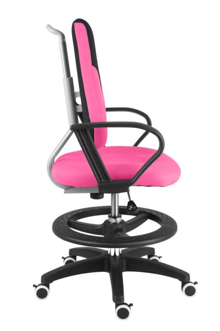 Dětská rostoucí židle Neoseat KINDER — látka, černá / růžová