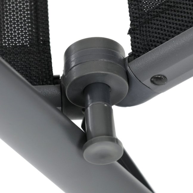 Zahradní skládací křeslo SORA — kov, textil, šedá