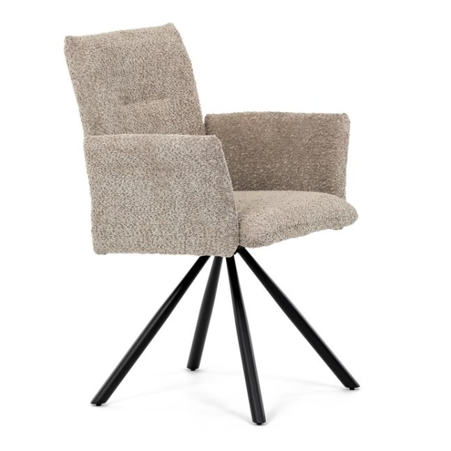 Jídelní otočné křeslo MANKA — kov, látka, více barev - Barevné varianty jídelního křesla MANKA: Šedá