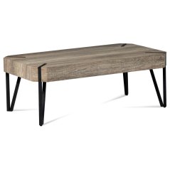 Konferenční stolek RUBRA — kov, MDF, dekor šedý dub