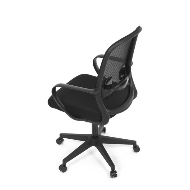 Kancelářská otočná židle TOBIAS — látka, černá