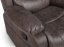 Relaxační polohovací TV křeslo HAVEN — látka, hnědá, nosnost 130 kg