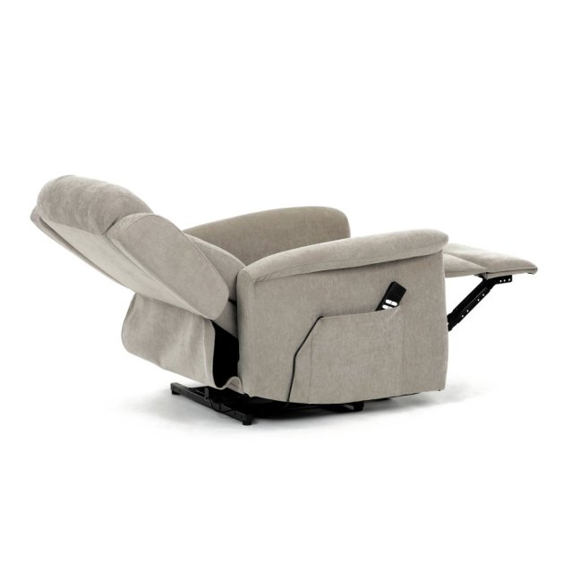 TV křeslo SARGON s elektrickým polohováním — 2 motory, látka, béžová