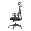 Kancelářská ergonomická židle GRANT — síť, látka, černá