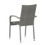 Zahradní křeslo SELEN — kov, umělý ratan, šedá