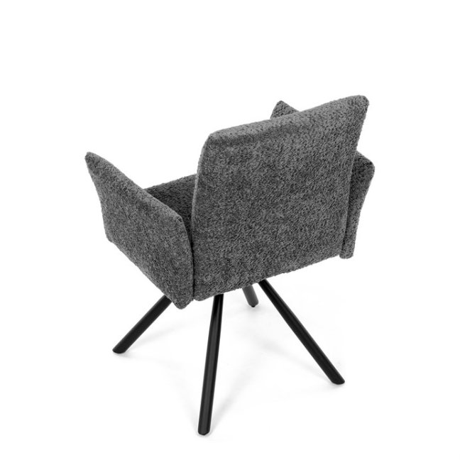 Jídelní otočné křeslo MANKA — kov, látka, více barev - Barevné varianty jídelního křesla MANKA: Šedá