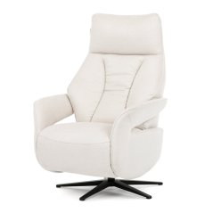 TV křeslo WAGNER otočné s elektrickým polohováním — látka, krémová