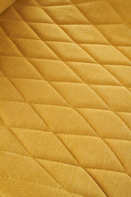 Jídelní židle PAPAYA — kov, látka, hořčicová