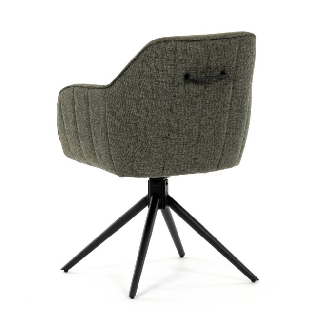 Jídelní otočná židle SCARA — kov, látka, více barev