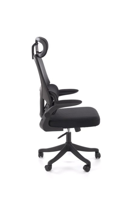 Kancelářská otočná židle SOREN — síť / látka, černá