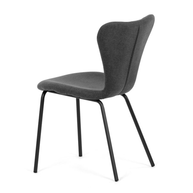 Jídelní židle JULES — kov, látka, více barev - Barevné varianty jídelní židle JULES: Světle šedá