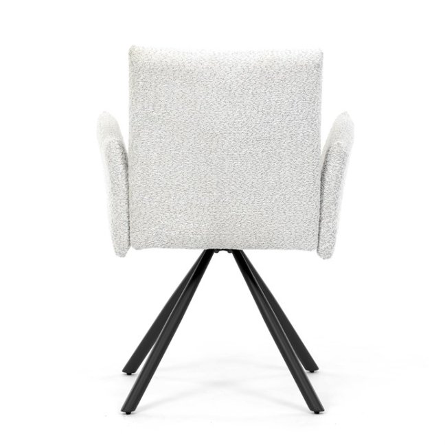 Jídelní otočné křeslo MANKA — kov, látka, více barev - Barevné varianty jídelního křesla MANKA: Šedá