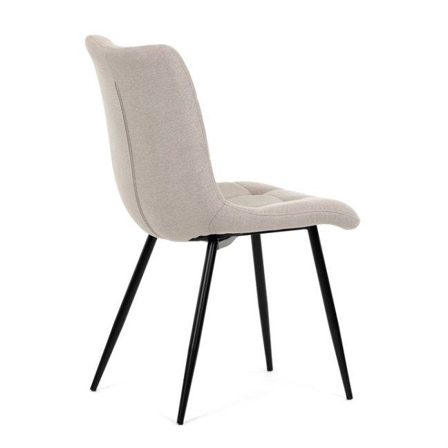 Jídelní židle DAEMON — kov, látka, černá / cappuccino