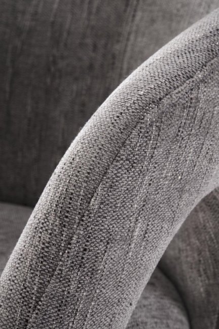 Jídelní otočné křeslo MARLO — kov, látka, šedá