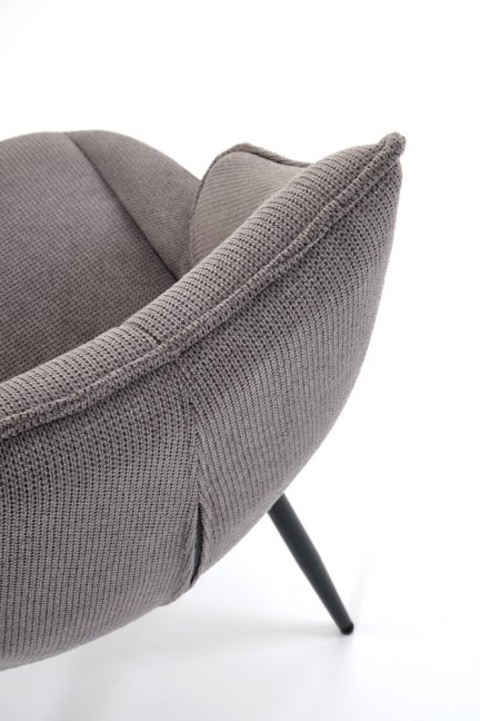 Jídelní křeslo KORFU — kov, látka, šedá