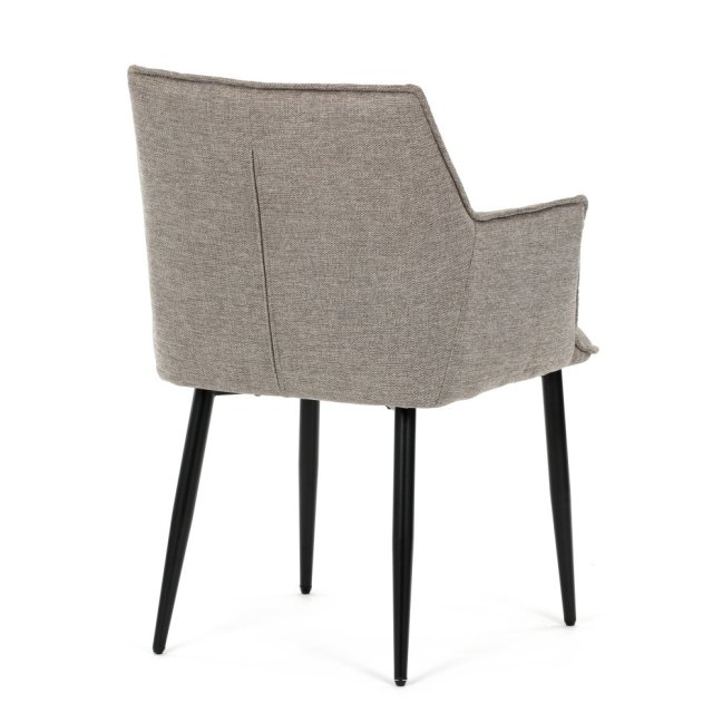 Jídelní křeslo KONIG — látka, béžová