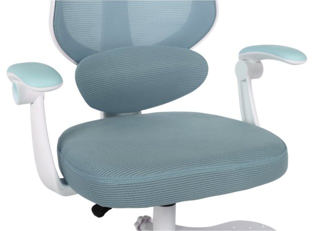 Dětská otočná židle Neoseat JUNI 009 s podnoží — látka, modrá