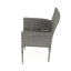 Zahradní křeslo BRIGITA — kov, umělý ratan, šedá
