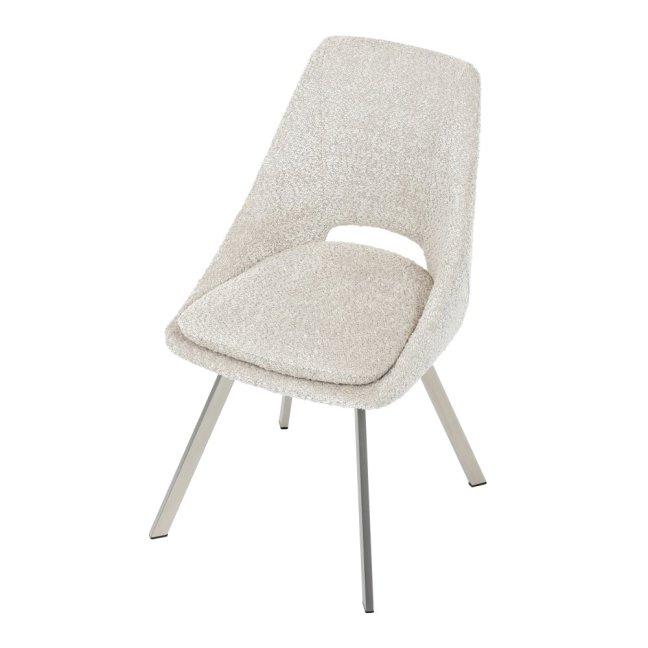 Jídelní židle TALISE — kov, látka, stříbrná / více barev