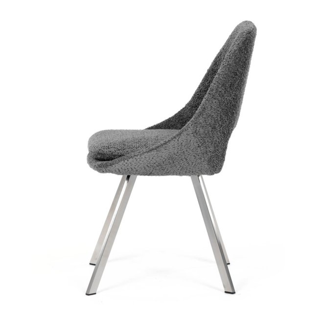 Jídelní židle TALISE — kov, látka, stříbrná / více barev