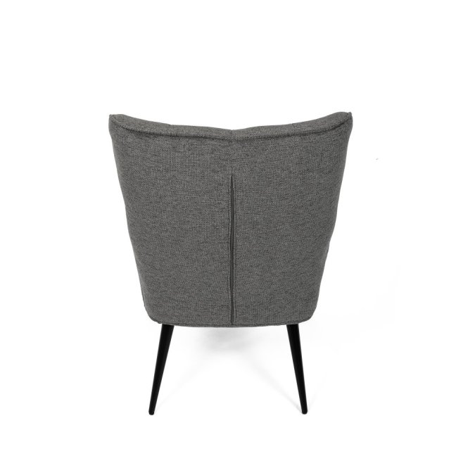 Relaxační křeslo ušák LOYD — látka, černá / šedá