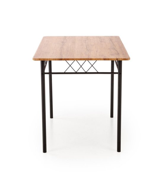 Jídelní set FAUST 4+1 — kov, MDF, černá / dekor dub