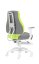 Dětská rostoucí židle Neoseat KINDER WHITE PLUS — látka, šedá / zelená